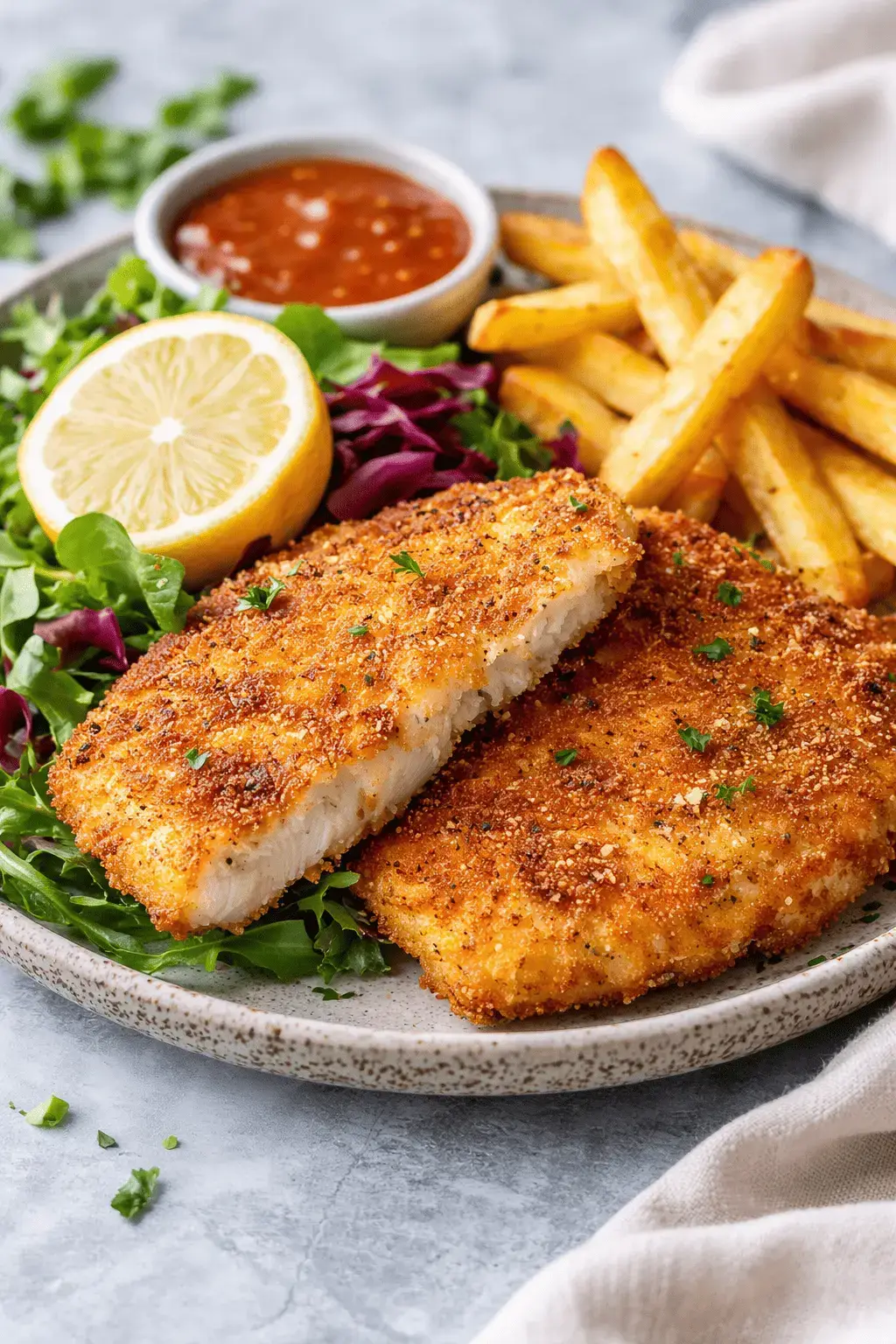 Perfect Original Photos about  Putenschnitzel Natur In Der Heissluftfritteuse  as Your HD Pictures