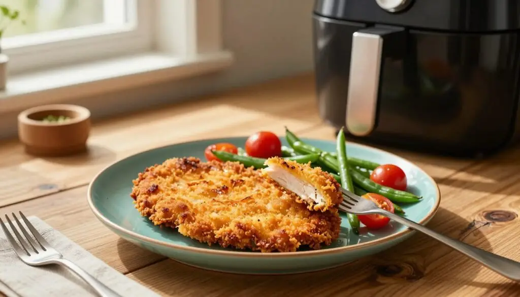 Putenschnitzel aus der Heißluftfritteuse 