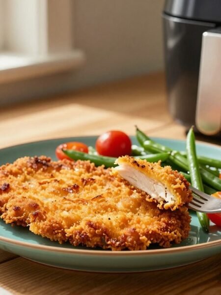 Putenschnitzel aus der Heißluftfritteuse 